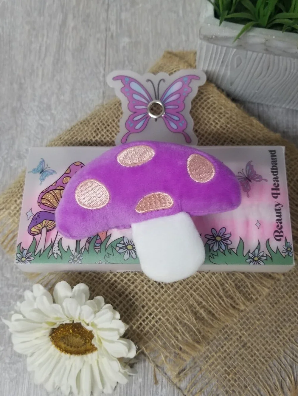 Reserved 3D Plush Mushroom Spa Headband
